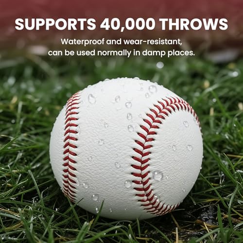 KRTOYUST Hard Baseball Balls - 3 Pack, Official Size 9 inch Composite Leather