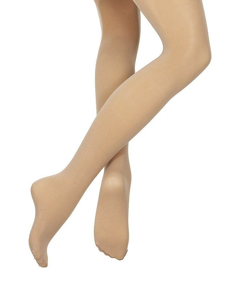 Bloch Dance Girls Contour Soft Footed Tights, Bloch Tan, Child-Medium