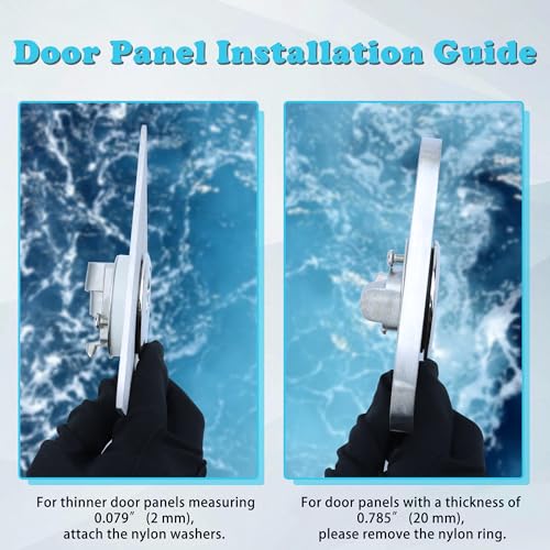Marine Grade 316 Stainless Steel Boat Slam Latch 2 Inch with Lock - 2 Pack