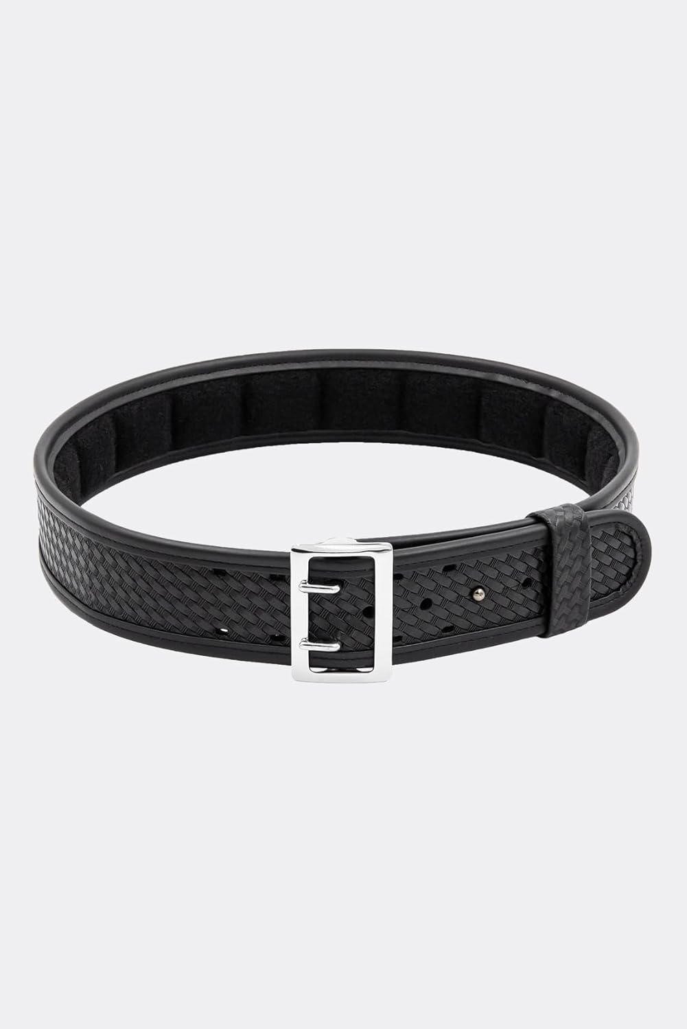 Bianchi 7965 Black Ergotek Sam Browne Belt with Chrome