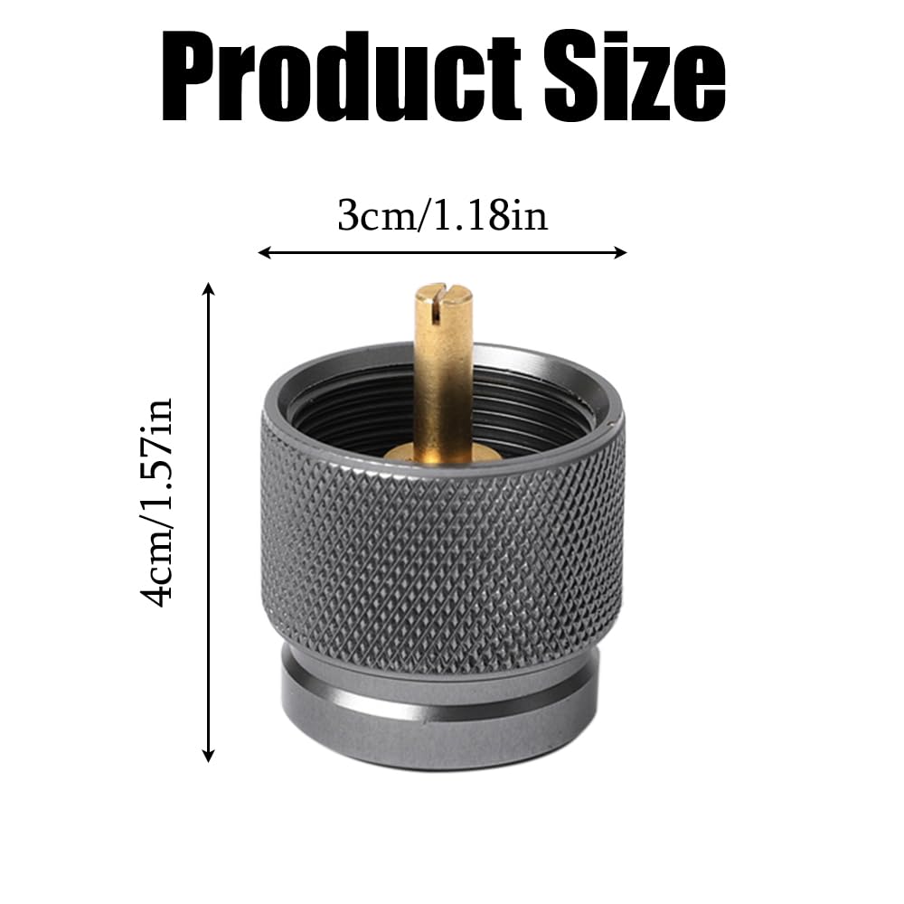 2PCS Camping Stove Adapter Silver Propane Canister Converter Propane Small Tank Input EN417 Lindal Valve Output Propane to Butane Adapter Camp Fuel Adapter for Outdoor Backpack Hiking