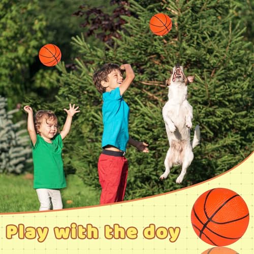 Mini Inflatable Basketballs 10 Pack - 4 Inch Rubber Toy for Kids Indoor Outdoor Play