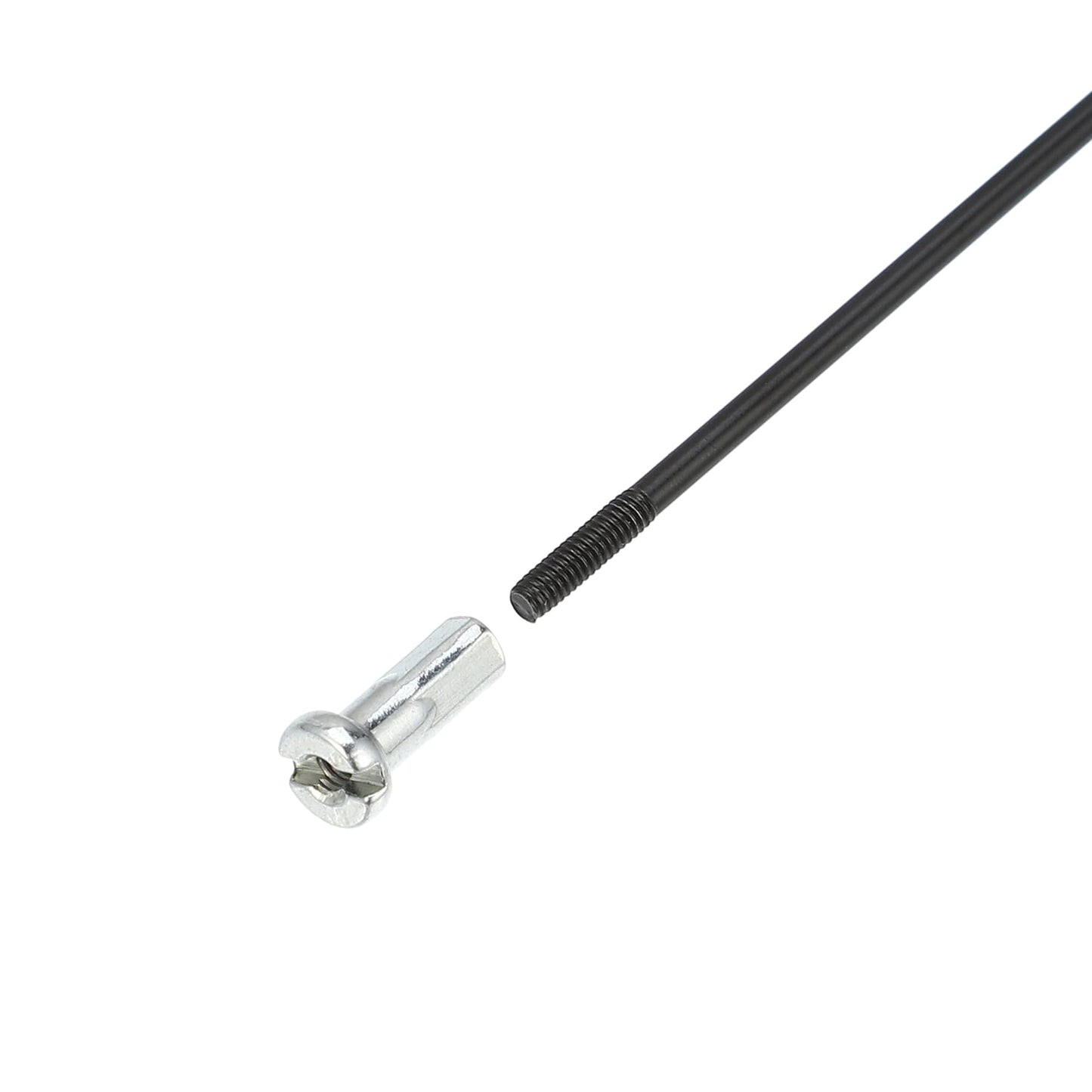 X AUTOHAUX 40 Pcs 14G J Bend 202mm x 2mm Bike Bicycle Spokes with Nipples Steel Black