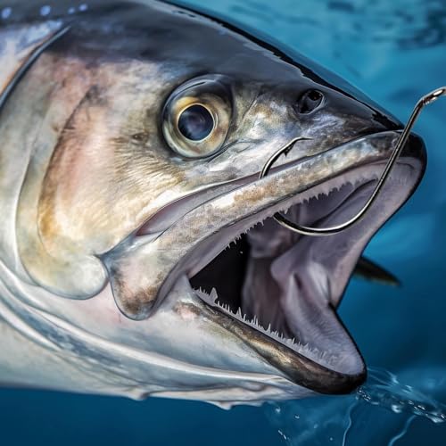 Saltwater Circle Hooks for Catfish Fishing 40pcs Size 1/0 Silver - Offset Point