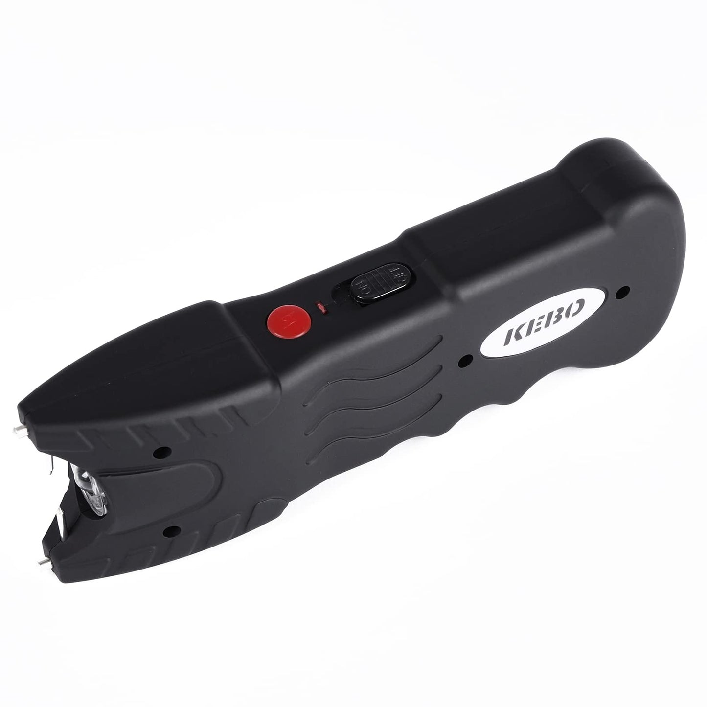 KEBO - 59 Billion Stun Gun - Rechargeable with Safety Disable Pin LED Flashlight, Women Outdoor Personal Defense Tool Wife Gift, Black