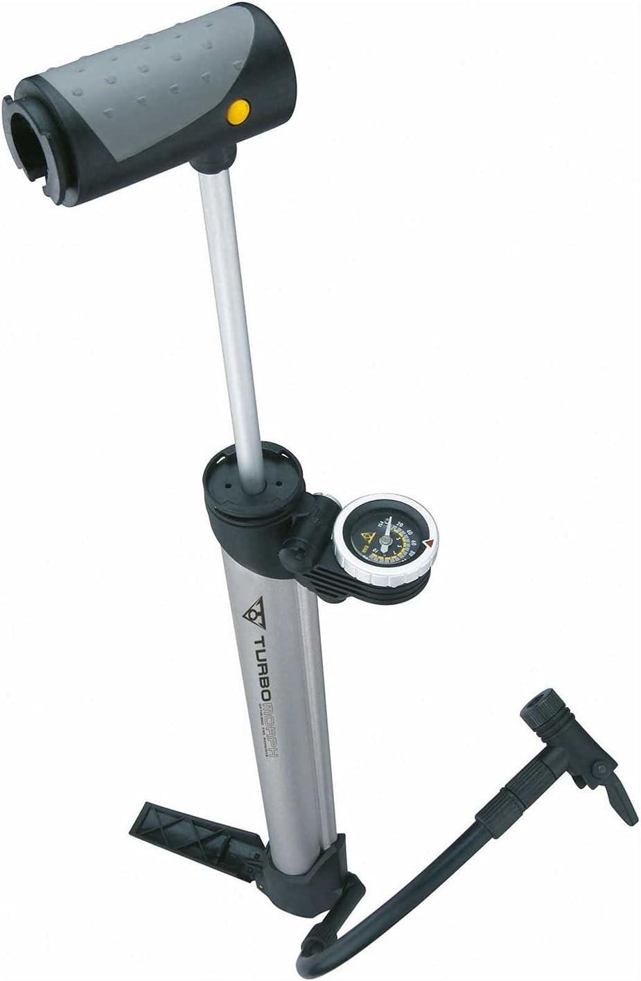 Topeak Turbo Morph Bike Pump with Gauge, Silver/Black