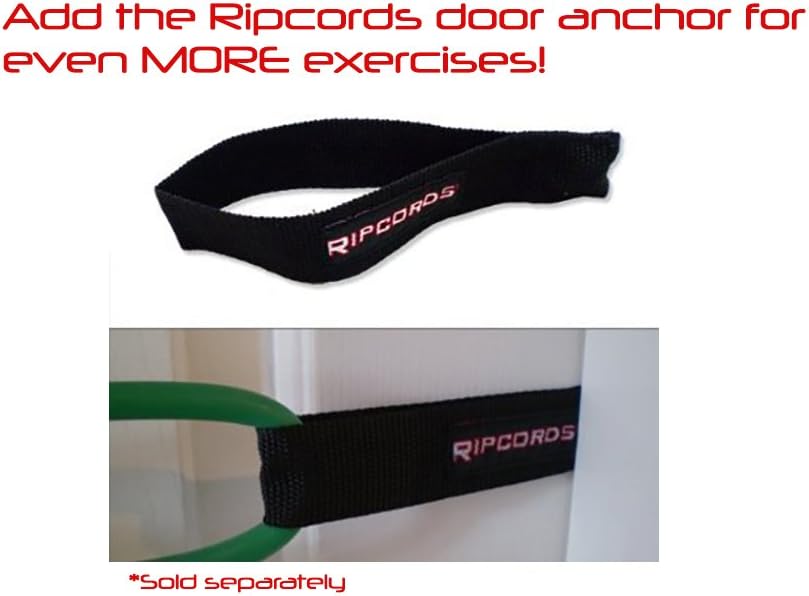 Ripcords Exercise Bands & E-Book- Premium Resistance Bands in 7 Strength Options Lifetime Replacement Warranty