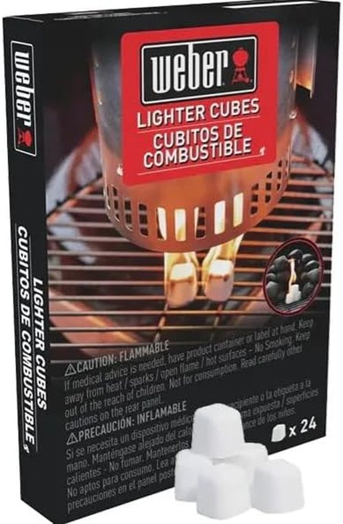 Grill Fire Starter 24 Pack - Easy Lighting Charcoal & Wood Fire Starter