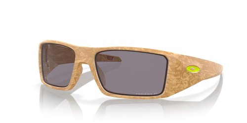 Oakley Men's OO9231 Heliostat Rectangular Sunglasses, Matte Stone Desert Tan/Prizm Grey Polarized, 61 mm