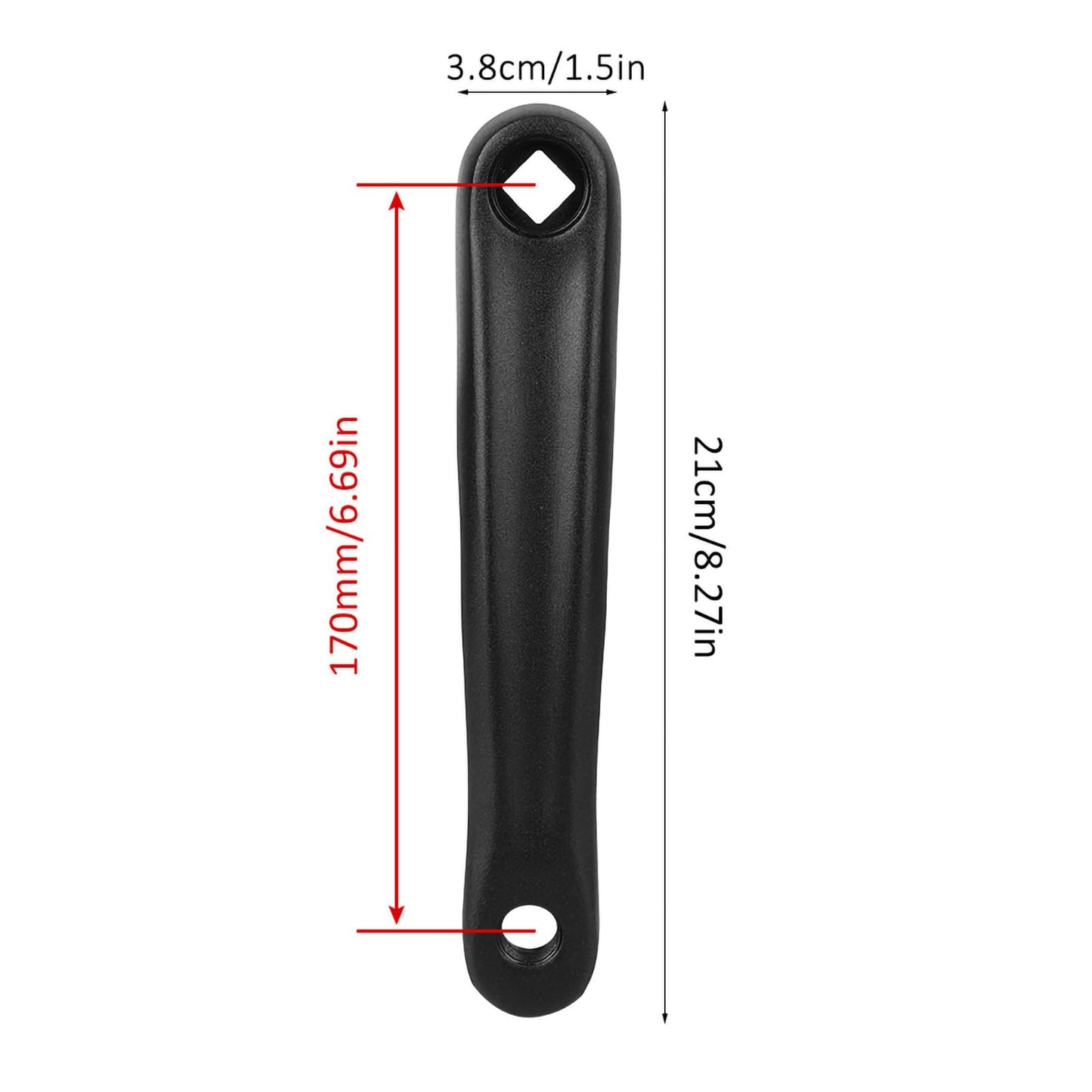 1 Pair Crank Arms for BMX Old School Cruiser Cyclocross Mid Drive Motor Crank Arm Right Left 170mm Crankset for Stationary Pair 170 165 Stationary