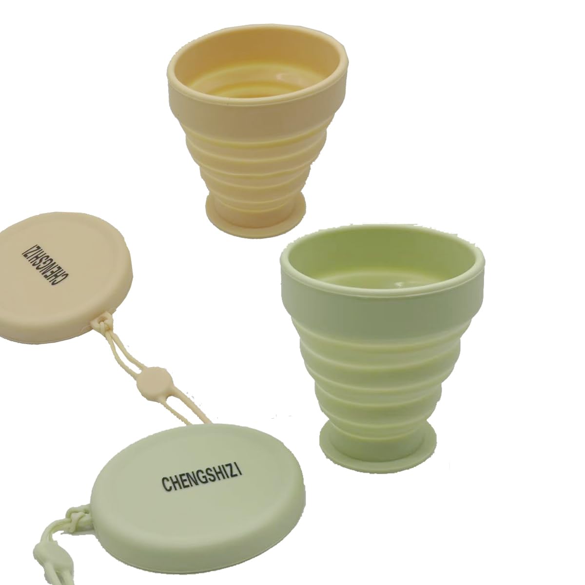 3 pcs Collapsible water bag and Cups for Camping, Hiking, Travel, Fishing Party - Portable Reusable Folding Food Grade water Cups and bag