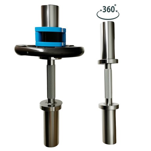 yuhqc Dumbbell Handles with 2 Pairs of collars clips, Olympic Loadable Dumbbell Bars, 16 Inch Dumbbells Bars for Home Gym, Weightlifting, Strength Training, Bodybuilding, Fitness