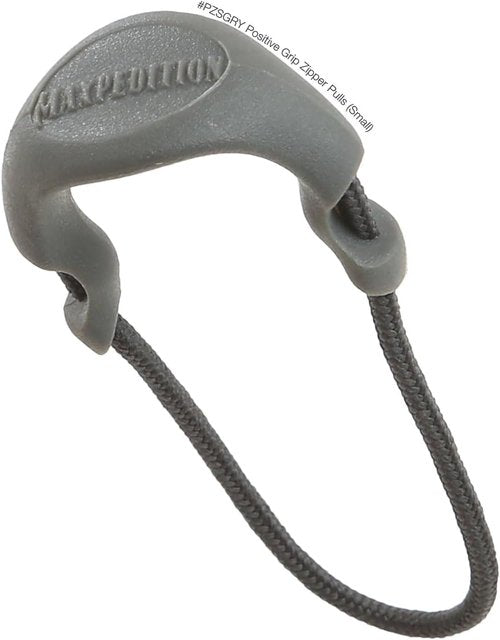 MAXPEDITION Positive Grip Zipper Pulls (Small, Gray) Pack of 6, Zipper Pull Replacement for Tactical Backpack, EDC Pouch, Bug Out Bag & Luggage, Sling Pull Tab, PZSGRY