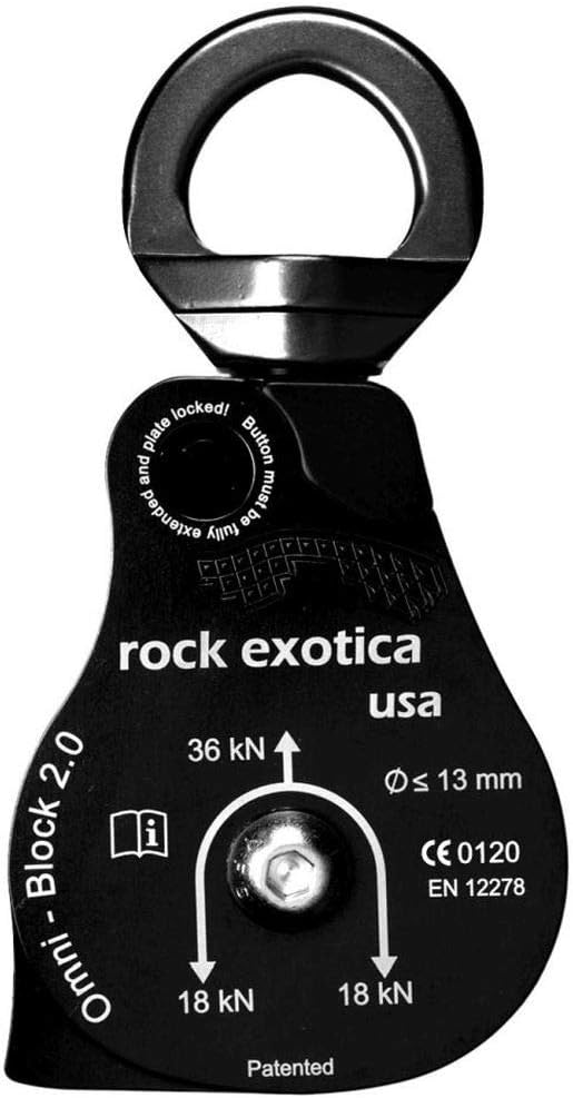 Omni-Block 2.0 Pulley by Rock Exotica - Heavy-Duty, Lightweight, Versatile Rigging Tool