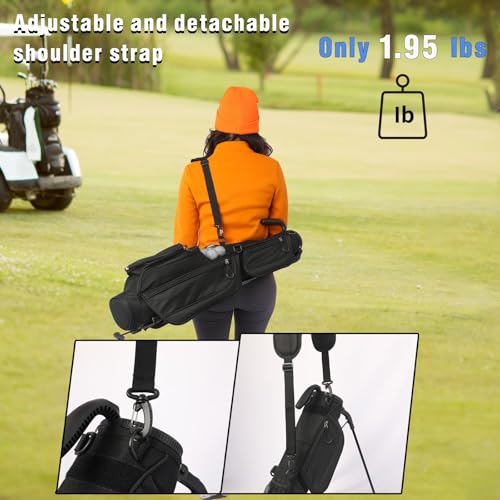 Lightweight Golf Stand Bag with Cooler Pockets & Padded Strap