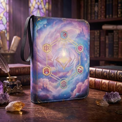 HBK Lorcana Card Binder with 400 Pockets - Multicolor Waterproof PU Leather