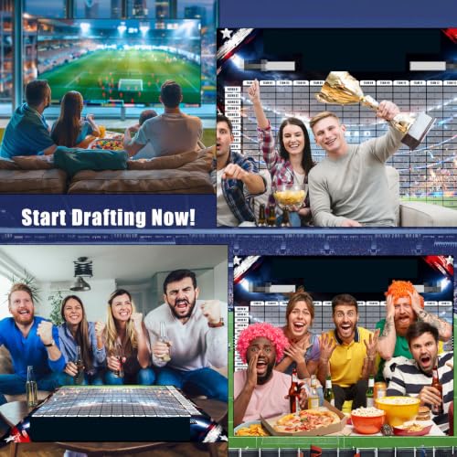 ROPODE Midnight Blue Fantasy Football Draft Board Kit 2026-2027