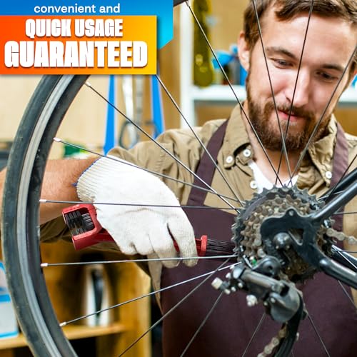 Motorcycle Chain Brush ? Durable Plastic Motorcycle Chain Cleaning Kit with Brush and Three-Sided Nylon Bristles for Fast and Effective Maintenance ? Supports Smooth Pedaling and Precise Gear Shifting
