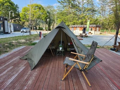 1-2 Person Tent with Snow-Skirt Stove Jack Lightweight for Backpacking Camping 2 Person Tipi Tent with Stove Jack Olive Green Flame Resistance Weight 5.9lb Height 5.2 feet
