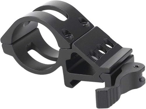 ALONEFIRE Weapon Light Mount Offset Flashlight Mount Picatinny Gun Tactical LED Torch Black for Sports Outdoors Fitness Hunting Fishing Shooting Airsoft Guns Accessories Sights Optics Scope