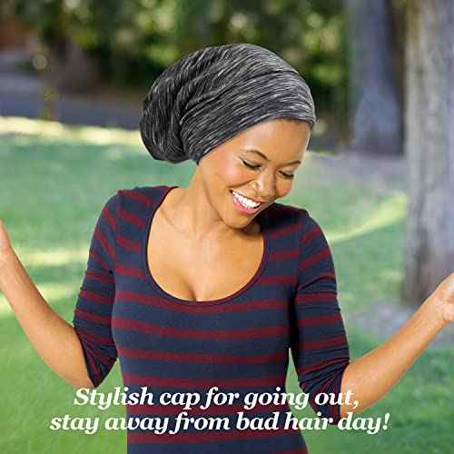 Satin Lined Curly Hair Sleep Cap, Adjustable Slouchy Sleep Hat, Frizzy Hair Locs Cap, Hair Protect Beanie