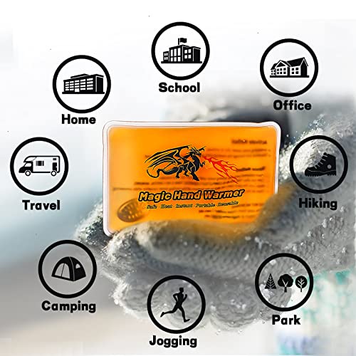 8 Pack Magic Hand Warmers, Reusable Snap Heat Packs, Reusable Pocket Hand Warmers, Portable handwarmers Used for Outdoor, Indoor, Working, Studying, Camping, Warm Gifts for Adults or Kids(02)