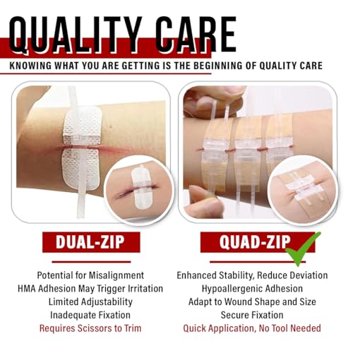 EVERLIT Compact Wound Closure Pack - Zip-Stitch, Butterfly & Waterproof Bandages