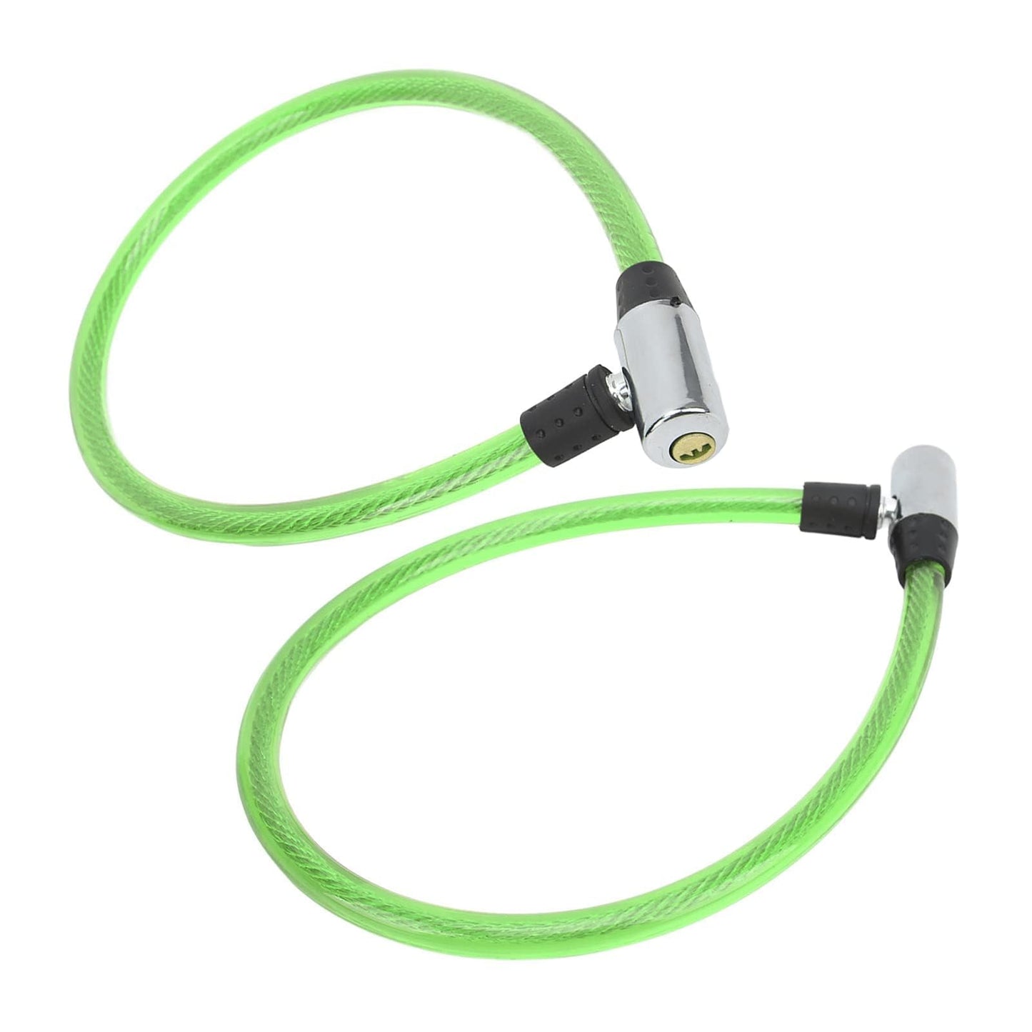 2ft Bike Lock Cable, Steel Wire Lock Cable Wide Application Easy Lock Operation Cable Lock Bicycle Mounting Bracket for Bike Motorcycle Gate Straight Cable Locks with Keys Security Anti-theft(green)