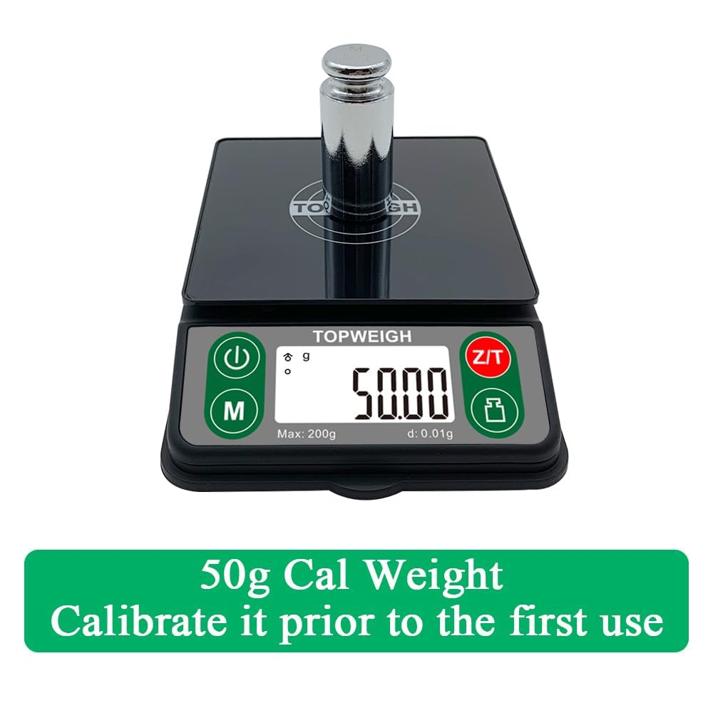 TOPWEIGH Arrow Scale with Arrow Holder, Arrow Grain Scale, Easy to Read, 3086 Grains x 0.1gn, 200 Grams by 0.01g, Large Backlight Display, 6 Weighing Units, Included Calibration Weight, Batteries