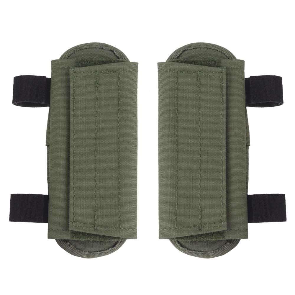 2 Packs Tactical Shoulder Strap Pad Fit JPC 1-3, R, SPC Series, 2.3 to 2.5 IN Width Vest Strap Backpack Strap, with Hook Loop & Breathable Air Mesh Decompress 3D Spacer & Cables Organizer Loop(RG)