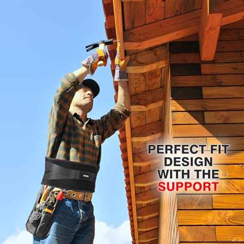 Boenoea Back Brace for lower back pain, Adjustable Lumbar Supports for Men and Women Relief for Herniated Disc, Scoliosis, Sciatica, Heavy lifting (L)