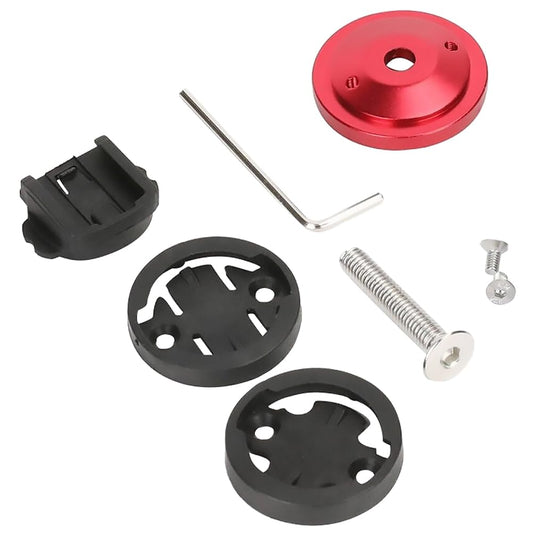 Kigauru Bike Stem Top Cap Holder Aluminum Alloy Gravity Cap Computer Adapter Tube Diameter 28.6mm Bicycle Stopwatch GPS Speedometer Top Stem Stem Top Cover Blackbird, Cat Eye, Bryton Computer Mount