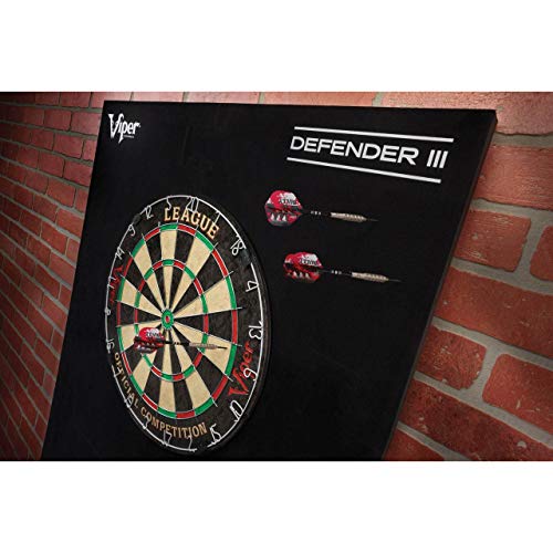 Viper Defender III Extended Length Dartboard Surround Wall Protector, Fits 17.75" and 18" Bristle Dartboards, Compression-Fit Easy Mounting, 45" H x 32" W x 1" Thickness
