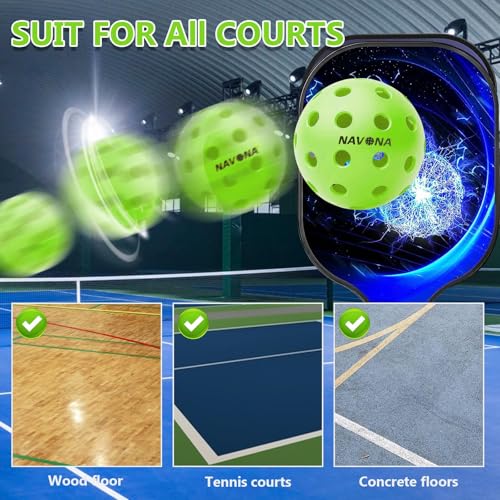 12 Pack Outdoor Pickleball Balls Meet USAPA Standards Bright Green