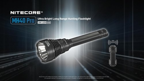 Nitecore MH40 Pro 3500 Lumen Long Throw Flashlight with USB-C Rechargeable Battery, Pressure Switch and Sticker