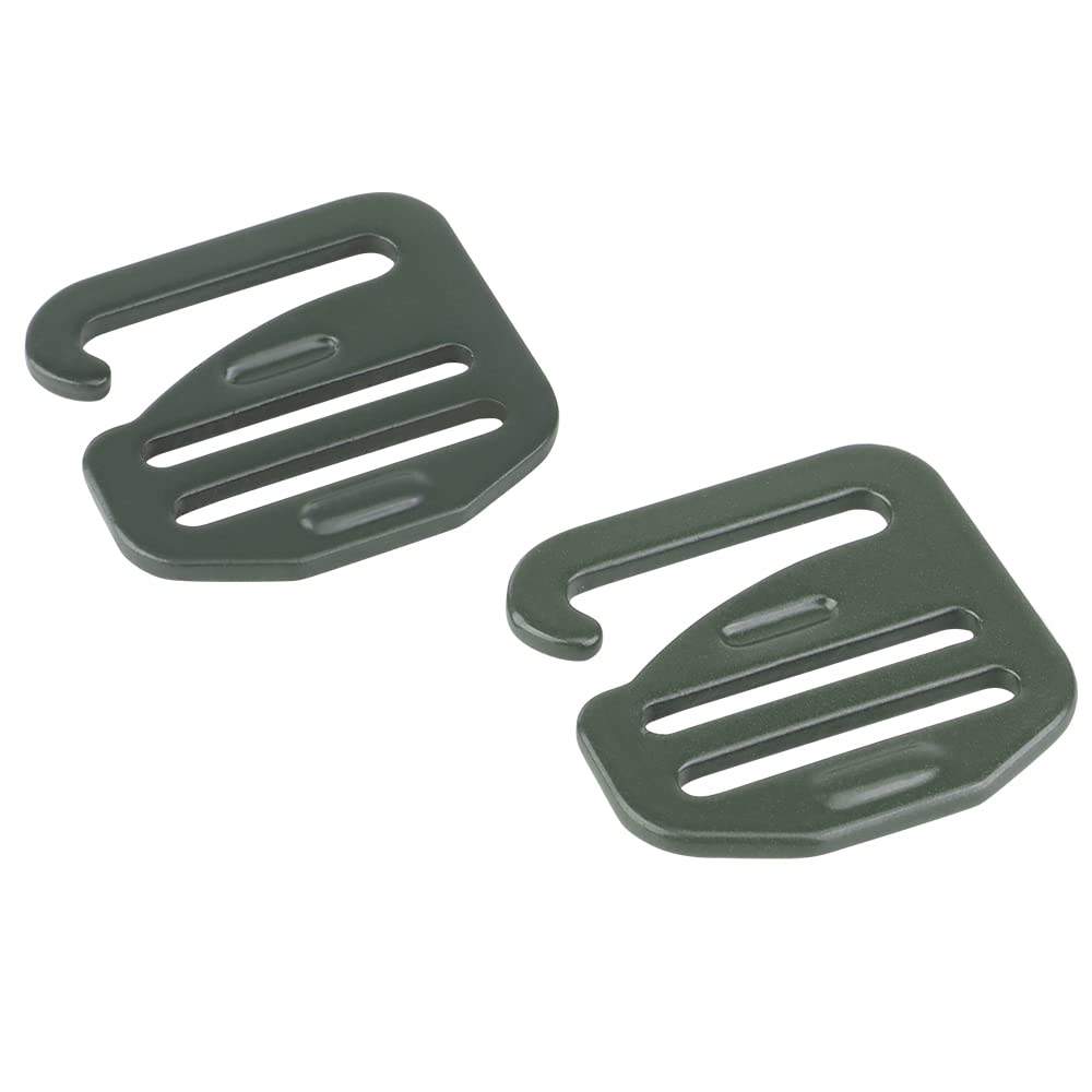 WarmHeartting 2pcs Metal Heavy Duty G-Hook Flat Steel Hanging Buckles for I Inch Webbing Tactical Gear Accessories