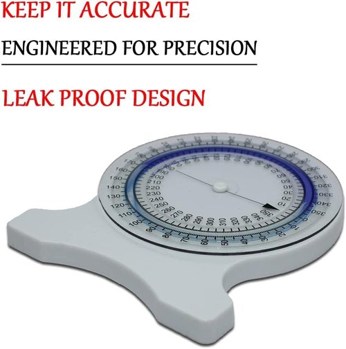 huangyunming High Precision Physical Inclinometer - Baseline Physical Therapy Inclinometer with 360° Rotating Dial, Digital Medical Inclinometer with Clear Fonts, Leak-Proof Manual Muscle Tester