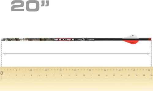 Carbon Express Maxima Hunter Fletched BuffTuff Plus Carbon Crossbolt with R2 Vanes, 6-Pack, Mossy Oak Treestand Pattern