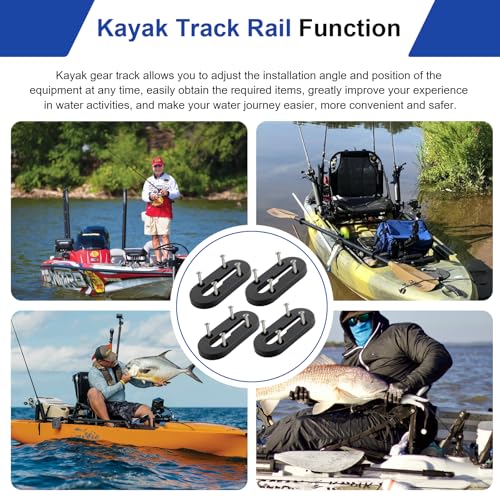 4 Inch Kayak Track Mount Rail Kit for Accessories - Durable ABS Construction