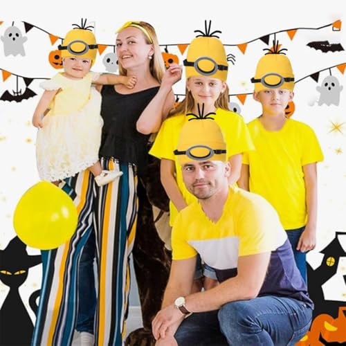 Halloween Costume Accessories Adults - Family Halloween Costumes, Goggles Glasses/Yellow Beanie/Gloves