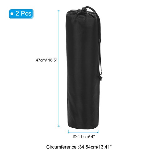 PATIKIL 18 Inch Ultra Mini Chair Replacement Bag, 2 Pack Nylon Foldable Tripod Carry Bag Storage Bag with Shoulder Strap for Outdoor Travel, Black