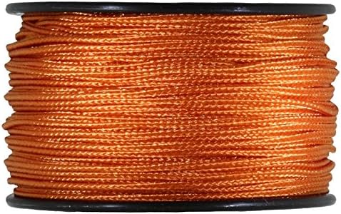 JIG PRO SHOP Black 1.18mm x 125' Micro Cord Paracord - Made in The USA
