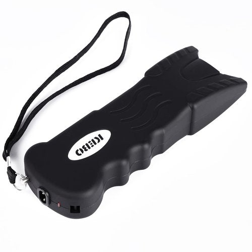 KEBO - 59 Billion Stun Gun - Rechargeable with Safety Disable Pin LED Flashlight, Women Outdoor Personal Defense Tool Wife Gift, Black