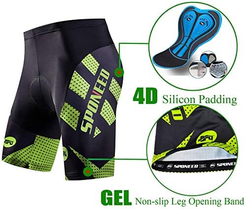 sponeed Men Cycle Outfit Set Bicycle Jersey Road Biker Shorts Trianthlon Cycling Gear Shirts