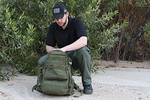 LAPG Operator Tactical Backpack, Adjustable Outdoor Operation Backpack with MOLLE System, Hiking Knapsack - Black