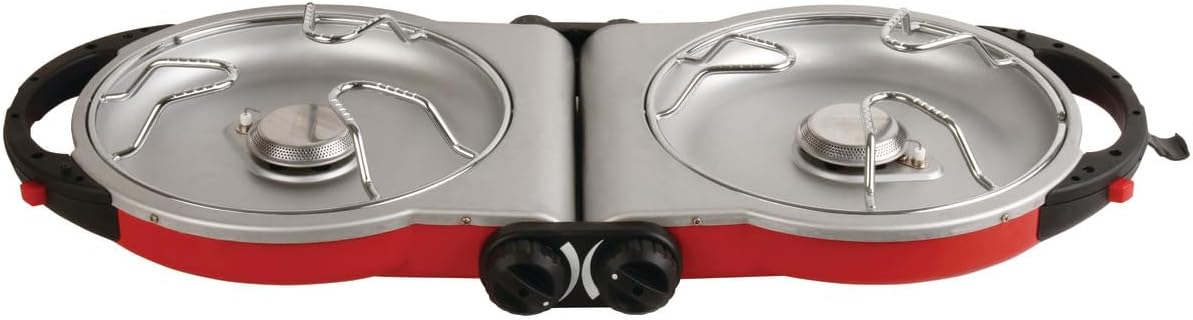 Coleman Fold ‘N Go 2-Burner Propane Stove, Dual Adjustable Burners with 20,000 BTUs of Power & InstaStart Ignition, Great for Camping, Tailgating, Grilling, & More