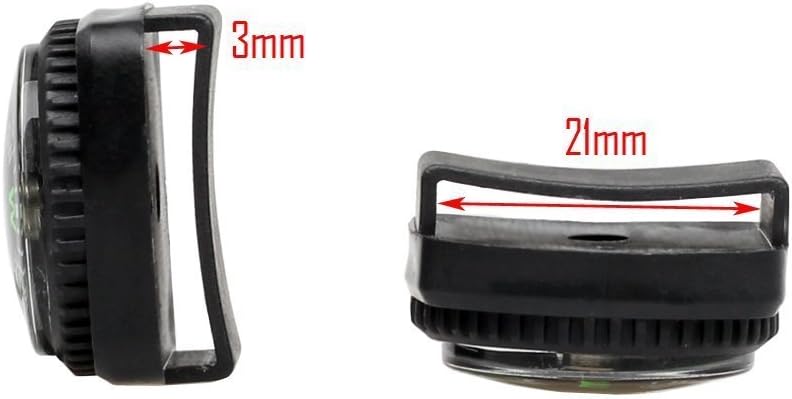 bayite Hard Shell Liquid Filled Button Compass Set for Survival Watch Band Paracord Bracelet Pack of 10