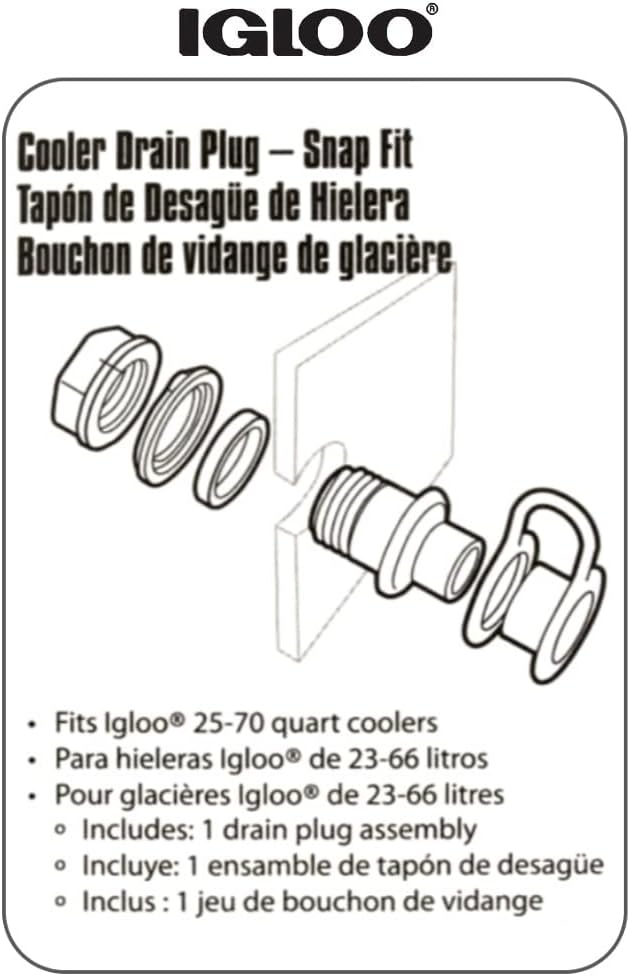 Igloo Replacment Triple Snap Drain Plug