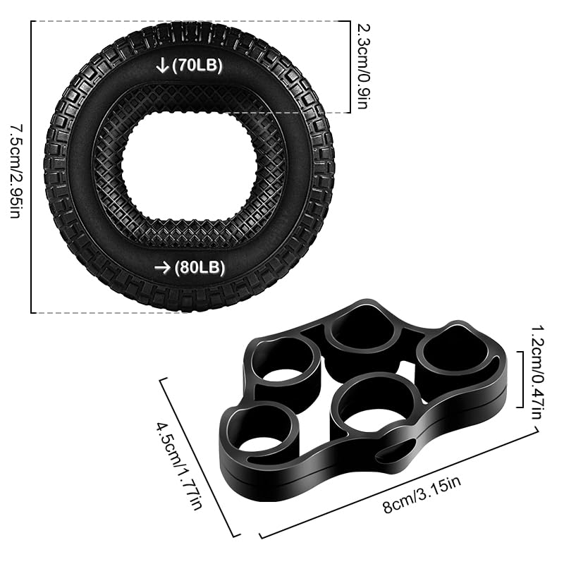 Hand Grip Strengthener, Grip Strength Trainer, Finger Exerciser 15-Piece Kit, Forearm Grip workout, Silicone Hand Gripper, Great for Rock Climbing, Targeted Strength, Home and office (Multi Color2)