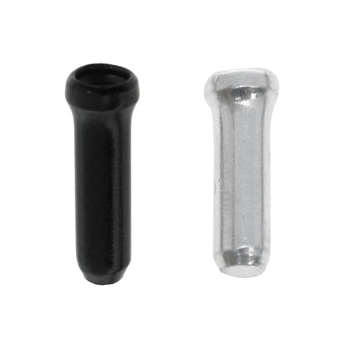 VAKTOK-60pcs Bike Brake Cable End Caps Bike Brake Cable Accessories For road mountain biking(Black 30pcs + Silver 30pcs)